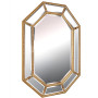 Восьмиугольное зеркало в зеркальнойраме Diamond Gold (Даймонд), Поталь античное золото, 90*120 см