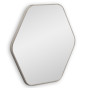 Шестиугольное зеркало в серебряной тонкой раме Hexagon M Silver (Хексаген) Smal 80*74 см
