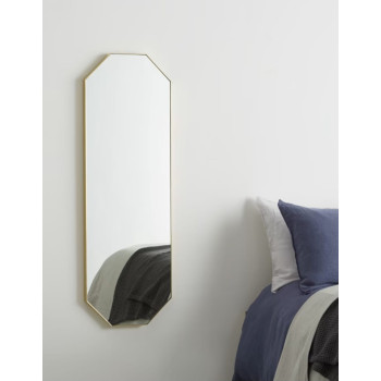 Восьмиугольное зеркало в тонкой золотой раме Stilig L Gold (Стилиг) Smal 50*120 см