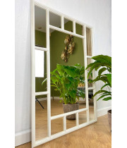 Зеркало большое напольное и настенное в зеркальной белой раме Lettise White