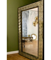 Зеркало большое напольное и настенное в полный рост Dolce Золото, черный