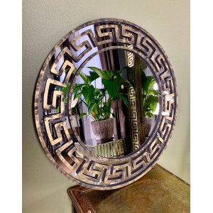 Круглое зеркало в золотой раме Epico