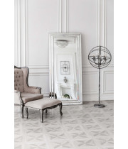 Зеркало большое напольное и настенное в полный рост в зеркальной раме Ruiz Серебро