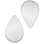 Зеркало-капля в серебряной раме Droppe Silver (Дроп) Smal 40*60см