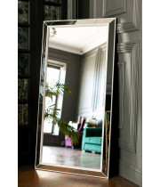 Зеркало большое напольное и настенное в полный рост в зеркальной раме Miriada Белое