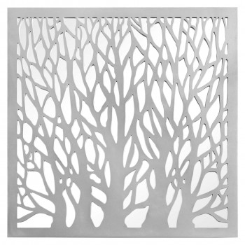 Зеркальное панно Trees Silver