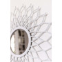 Круглое зеркало в белой декоративной раме Mast White