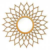 Круглое зеркало в золотой декоративной раме Mast Gold
