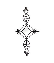 Зеркало в белой декоративной раме Lissman Black