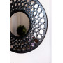 Круглое зеркало в чёрной декоративной раме Round Black