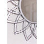 Круглое зеркало-солнце в серебряной декоративной раме Shiny Silver