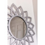 Круглое зеркало-солнце в серебряной декоративной раме Shiny Silver