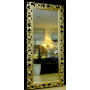 Большое настенное и напольное зеркало в полный рост «Милан» Светлое золото
