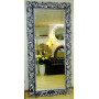 Зеркало большое на стену/напольное в раме «Монако» Чернёное Серебро