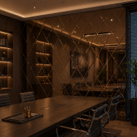 Бронзовое зеркальное панно BR001