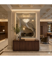 Прямоугольное бронзовое зеркало с задней фоновой подсветкой BR002