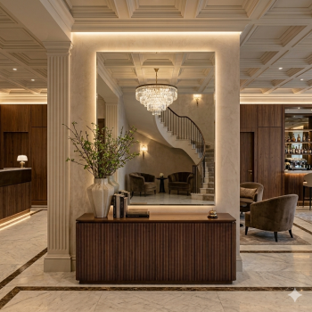 Прямоугольное бронзовое зеркало с задней фоновой подсветкой BR002