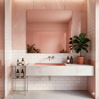 Розовое зеркало