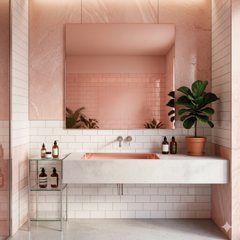 Розовое зеркало