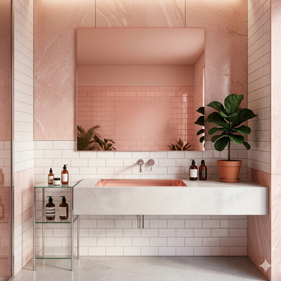 Розовое зеркало