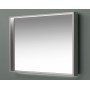 Зеркало с подсветкой в алюминиевой раме Алюминиум 140х75 Серебро
