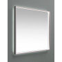 Зеркало с подсветкой в алюминиевой раме Алюминиум 70х75 Серебро