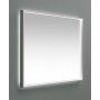 Зеркало с подсветкой в алюминиевой раме Алюминиум 80х75 Серебро