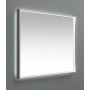 Зеркало с подсветкой в алюминиевой раме Алюминиум 90х75 Серебро