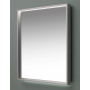 Зеркало с подсветкой в алюминиевой раме Алюминиум 100х75 Серебро