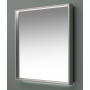 Зеркало с подсветкой в алюминиевой раме Алюминиум 80х75 Серебро