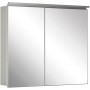 Зеркальный шкаф в ванную навесной с подсветкой «Алюминиум» 90
