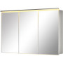 Зеркальный шкаф в ванную навесной с подсветкой «Алюминиум» 120