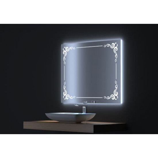 Зеркало с LED подсветкой Капри 70х75