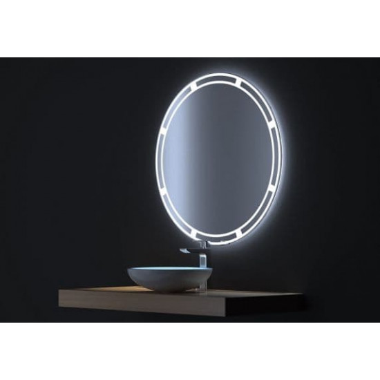 Овальное зеркало с сенсорной LED подсветкой Омега 90х90