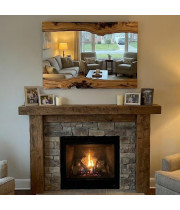 Зеркало с декором из массива дерева MS003