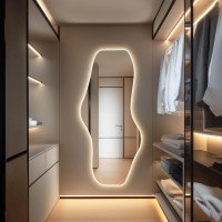 Зеркало с подсветкой асимметричной формы в полный рост Альфредо