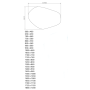 Зеркало с тыльной подсветкой асимметричной неправильной формы ASM002