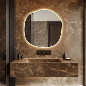 Зеркало с подсветкой необычной асимметричной формы ASM010