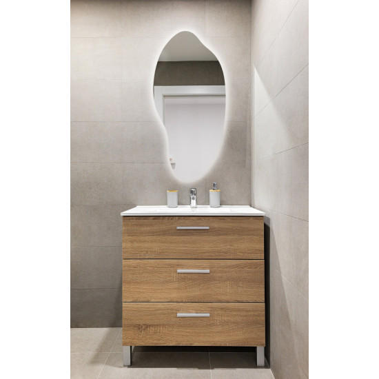 Нестандартное зеркало с задней LED подсветкой Астор