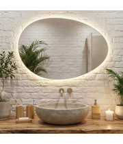 Зеркало с подсветкой в форме неправильного овала DL001