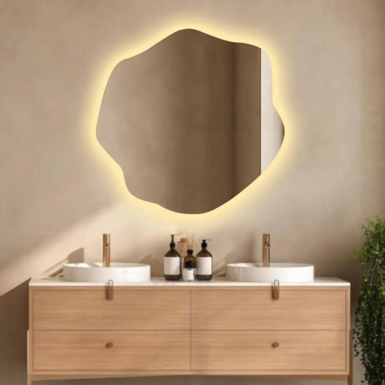 Зеркало необычной формы с задней фоновой подсветкой DL006