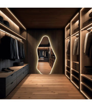 Зеркало необычной формы в полный рост с задней эмбилайт подсветкой E003