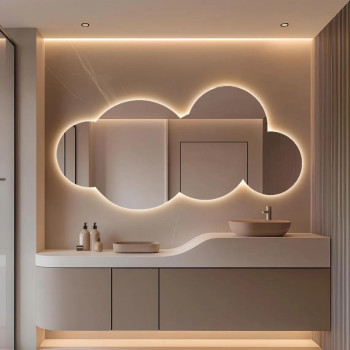 Зеркало в форме облака с парящей подсветкой E013