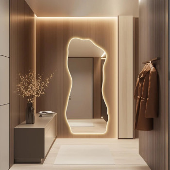 Зеркало большое настенное и напольное в полный рост с тыльной подсветкой E016