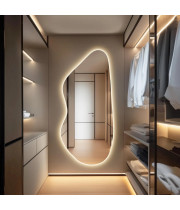 Зеркало нестандартной формы в полный рост с задней парящей подсветкой E021