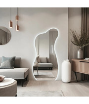 Настенное и напольное зеркало неправильной формы в полный рост с задней подсветкой E026