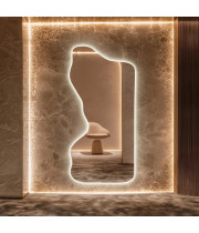 Настенное и напольное зеркало неправильной формы в полный рост с фоновой подсветкой E028