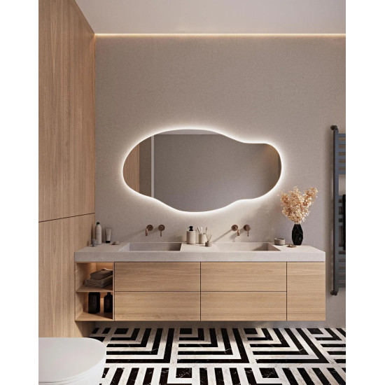 Зеркало неправильной формы с тыльной подсветкой E029 Зеркало неправильной формы с тыльной подсветкой E029