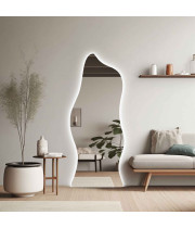 Настенное и напольное зеркало неправильной формы в полный рост с тыльной подсветкой E031