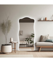 Настенное и напольное зеркало неправильной формы в полный рост с интерьерной подсветкой E032